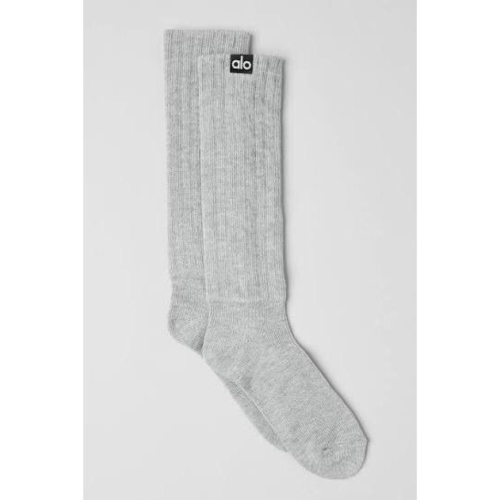 Alo Yoga, Scrunch Sock, Heather Grey, Medium, MSRP $34